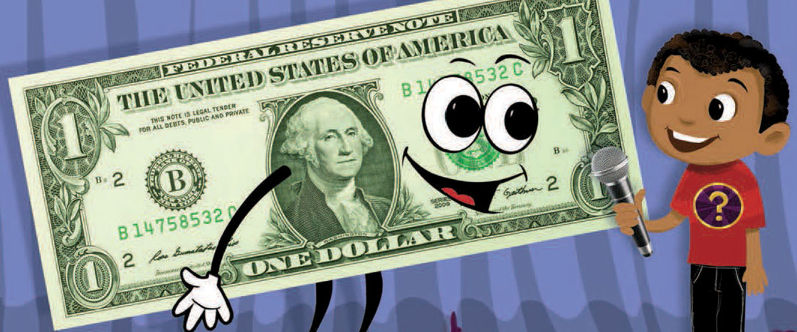 illustration of question mark and a dollar bill