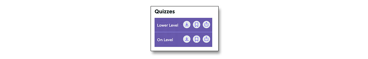 quizzes screenshot