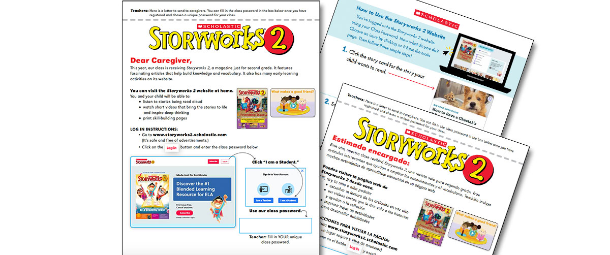 Storyworks family letter